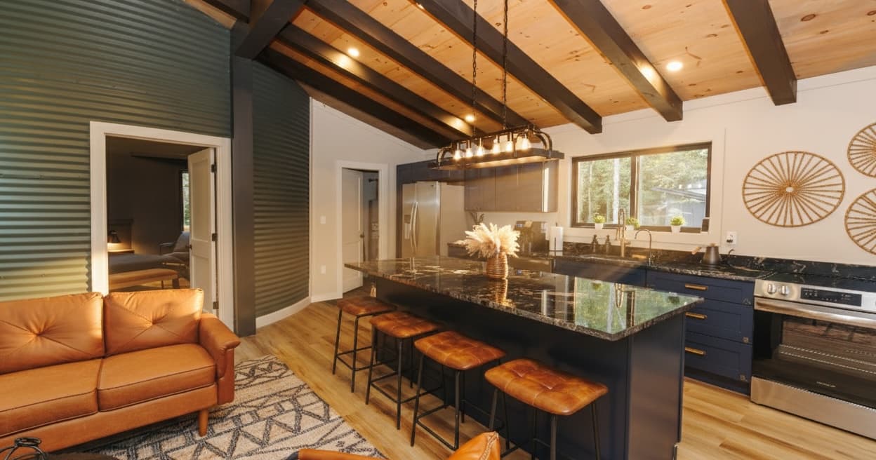 View from inside one of our unique Silo cabins